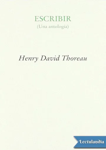 Escribir de Henry David Thoreau, portada del libro