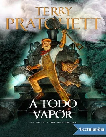 A todo vapor de Terry Pratchett, portada del libro
