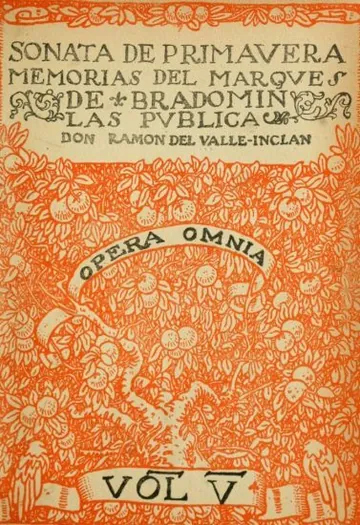 Sonata de primavera: memorias del marqués de Bradomín de Ramón María del Valle-Inclán, portada del libro
