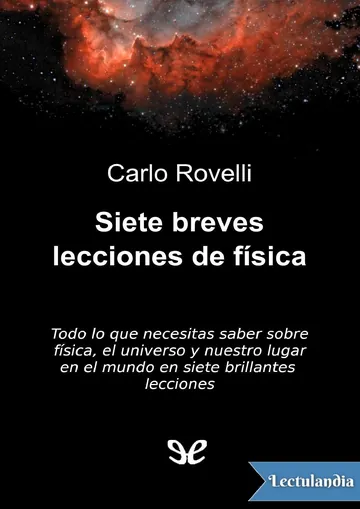 Siete breves lecciones de física de Carlo Rovelli, portada del libro