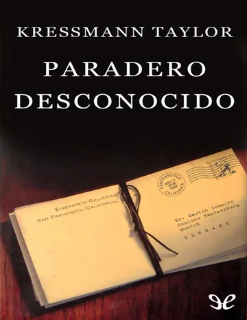 Paradero desconocido de Kressmann Taylor, portada del libro