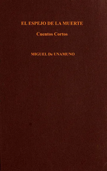 El espejo de la muerte de Miguel de Unamuno, portada del libro