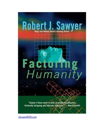 Factor de humanidad de Robert J. Sawyer, portada del libro