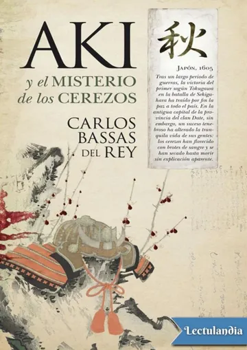 Aki y el misterio de los cerezos de Carlos Bassas del Rey, portada del libro
