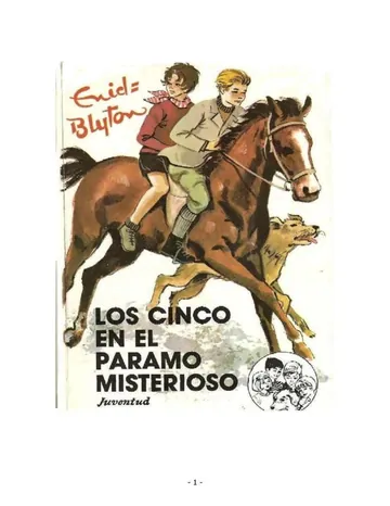 Los cinco en el paramo misterioso de Enid Blynton, portada del libro