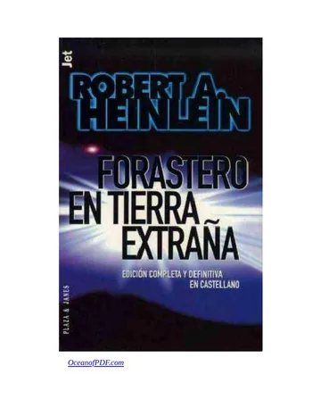 Forastero en tierra extraña de Robert A. Heinlein, portada del libro