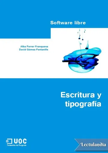 Escritura y tipografía de Alba Ferrer Franquesa, portada del libro