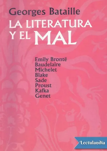 La literatura y el mal de Georges Bataille, portada del libro