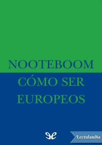 Cómo ser europeos de Cees Nooteboom, portada del libro