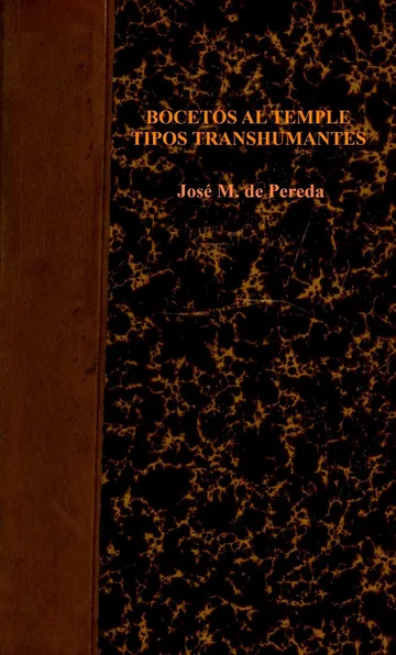 Bocetos al temple. Tipos trashumantes de José María de Pereda, portada del libro