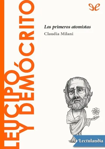 Leucipo y Demócrito de Claudia Milani, portada del libro