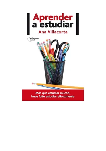 Aprender a estudiar de Ana Villacorta, portada del libro