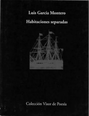 Habitaciones separadas de Luis Garcia Montero, portada del libro