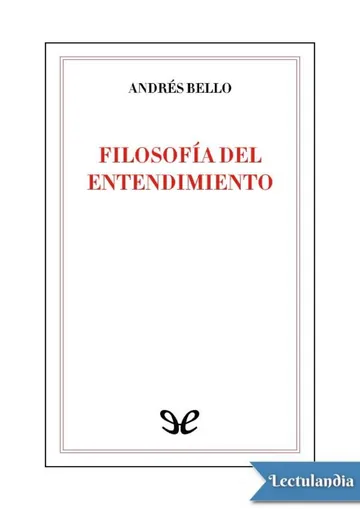 Filosofía del entendimiento de Andrés Bello, portada del libro