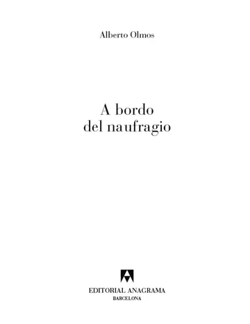 A bordo del naufragio de Alberto Olmos, portada del libro