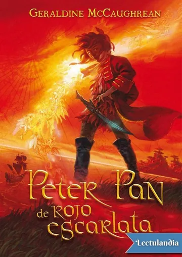 Peter Pan de rojo escarlata de Geraldine McCaughrean, portada del libro