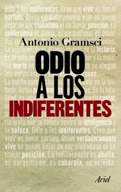 Odio a los indiferentes de Antonio Gramsci, portada del libro