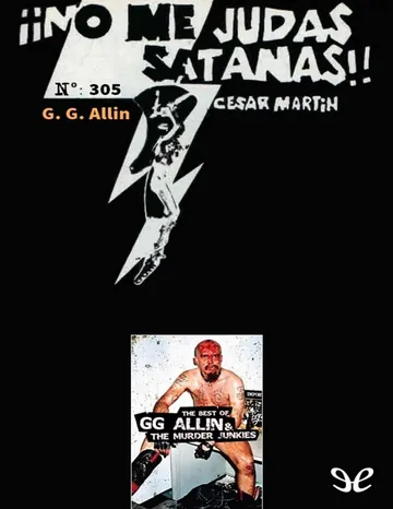 G. G. Allin de César Martín, portada del libro