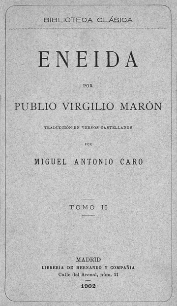 Eneida; v. 2 de 2 de Virgil, portada del libro