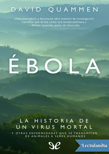 Ébola de David Quammen, portada del libro