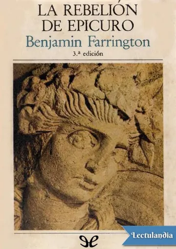 La rebelión de Epicuro de Benjamin Farrington, portada del libro