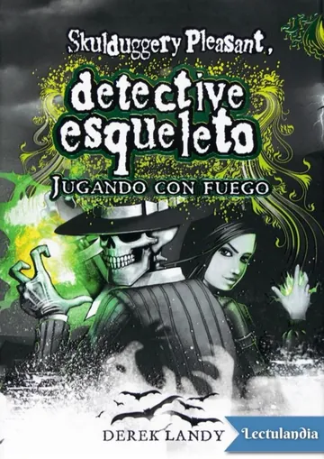 Jugando con fuego de Derek Landy, portada del libro