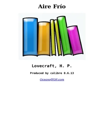 Aire Frio de H. P Lovecraft, portada del libro
