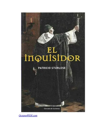 El inquisidor de Patricio Sturlese, portada del libro