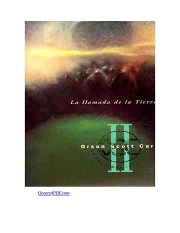 La llamada de la Tierra de Orson Scott Card, portada del libro