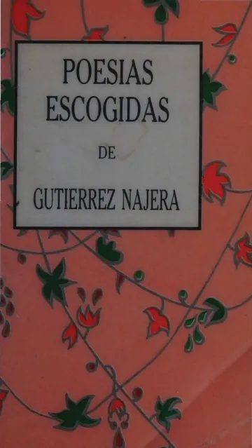 Poesias Escogidas de Gutiérrez Nájera, Manuel, 1859-1895, portada del libro