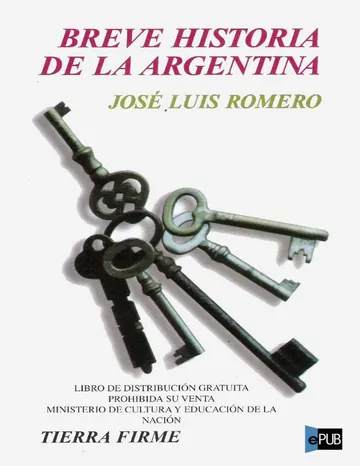 Breve historia de la Argentina de Jose Luis Romero, portada del libro