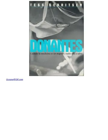 Donantes de Tess Gerritsen, portada del libro