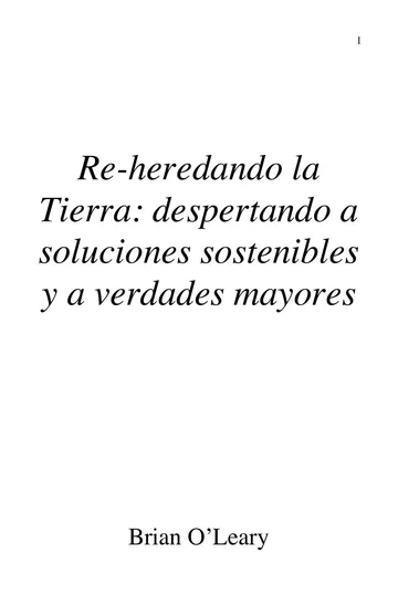 Re-heredando la Tierra: despertando a soluciones sostenibles y a verdades mayores de Brian O'Leary, portada del libro