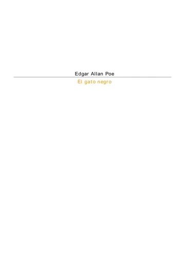Edgar Allan Poe - El gato negro de Patricio, portada del libro