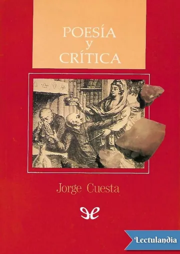 Poesía y crítica de Jorge Cuesta, portada del libro