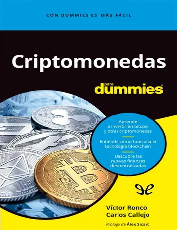 Criptomonedas para dummies de Victor Ronco Viladot, Carlos Vallejo González, portada del libro