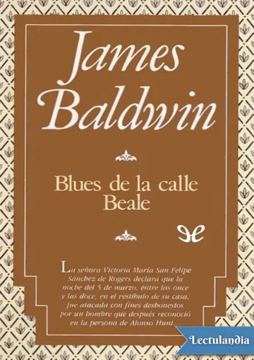 Blues de la calle Beale de James Baldwin, portada del libro