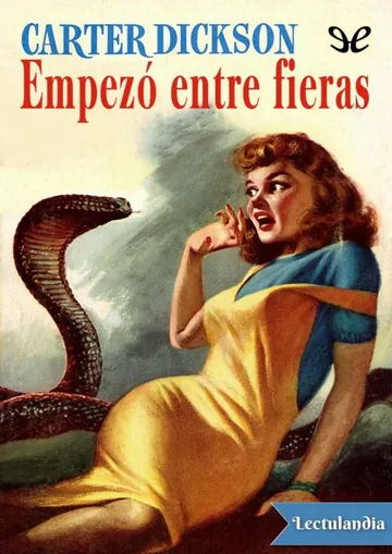 Empezó entre fieras de Carter Dickson, portada del libro