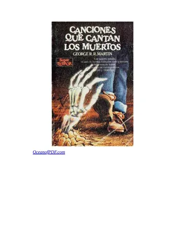 Canciones que Cantan los Muertos de George R. R. Martin, portada del libro