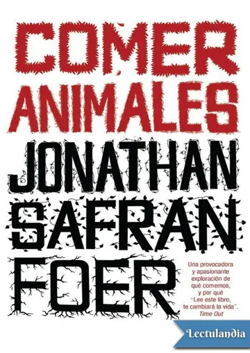 Comer animales de Jonathan Safran Foer, portada del libro