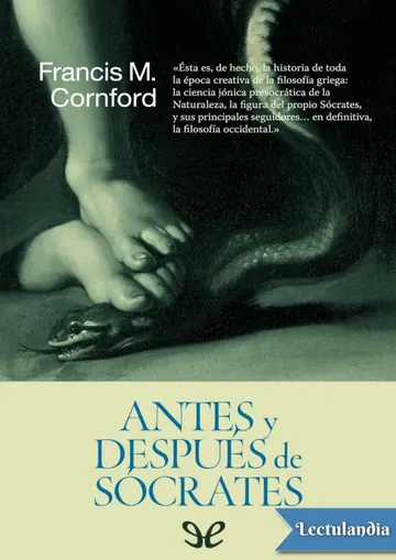 Antes y después de Sócrates de Francis Macdonald Cornford, portada del libro
