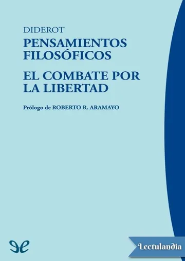 Pensamientos filosóficos & El combate por la libertad de Denis Diderot, portada del libro