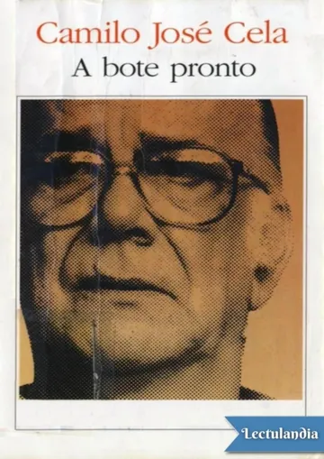 A bote pronto de Camilo José Cela, portada del libro