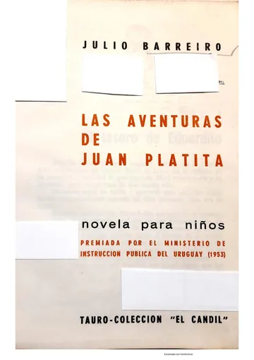 Las Aventuras de Juan Platita de CamScanner, portada del libro