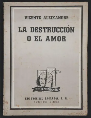 La destrucción o el amor de Vicente Aleixandre, portada del libro