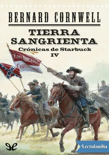 Tierra sangrienta de Bernard Cornwell, portada del libro