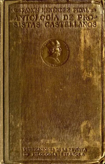 Antología de prosistas castellanos de Ramón Menéndez Pidal, portada del libro