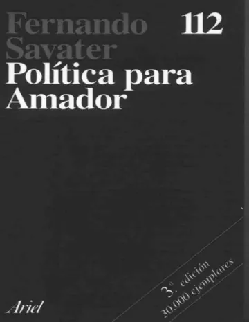 Politica para Amador de Fernando Savater, portada del libro
