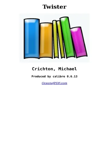 Twister de Michael Crichton, portada del libro