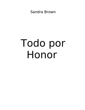 Todo por Honor de Sandra Brown, portada del libro